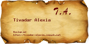 Tivadar Alexia névjegykártya